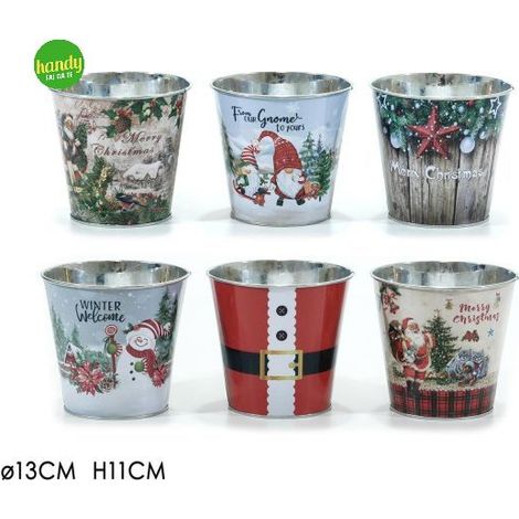 Vaso in Latta General Trade Ø 13cm Modelli Assortiti