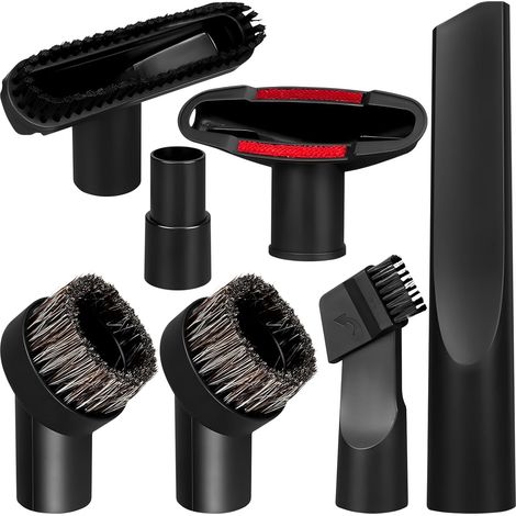7Pcs Embout Aspirateur Universel 32-35mm, Accessoires Suceur Convient pour 32-35mm, Brosse Aspirateurs per Nettoyage Poils Animaux (1/5)