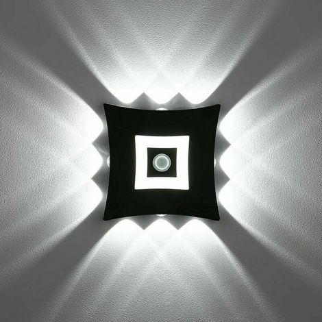 Applique Murale avec Détecteur de Mouvement 18W Eclairage Mural Extérieur Intérieur LED Noir IP65 Applique Murale Étanche Blanc Froid 6000K pour Jardin/Couloir/Salon (1/5)