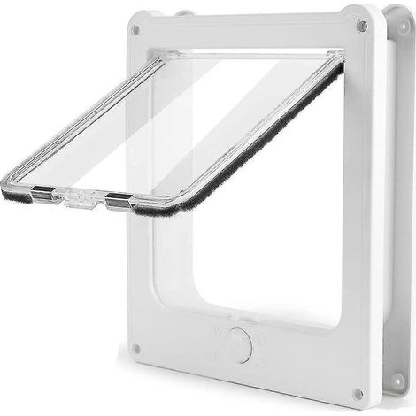 Porte intérieure pour animaux de compagnie avec verrouillage à 4 points et fermeture magnétique, pour chats et chiens jusqu'à 9 kg (20 lb), compatible avec les systèmes WeatherP (1/5)