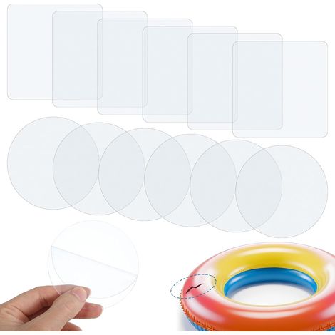 Lot de 12 rustines autocollantes étanches en PVC pour objets gonflables, piscines hors sol (1/5)