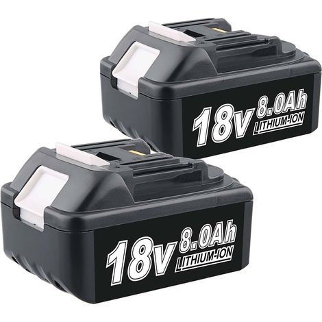 2Stück 8.0 Ah Li-Ion Ersatz für Makita 18V Akku BL1850B BL1850 BL1840B BL1840 BL1830B BL1830 BL1850 BL1835 BL1845 BL1815