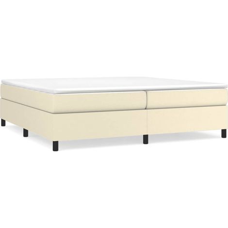 Maison Exclusive - Struttura Letto a Rete a Molle Crema 200x200 cm in Similpelle