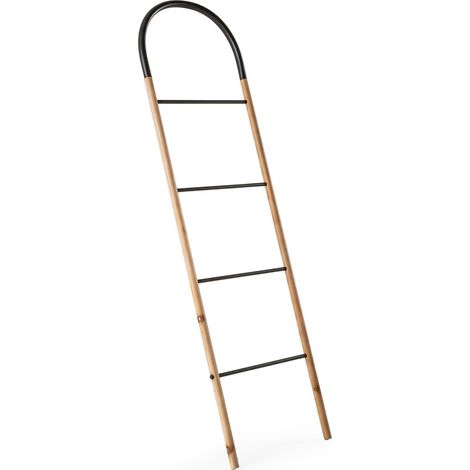 Échelle décorative bois et métal noir - Chic noir et bois naturel (1/2)