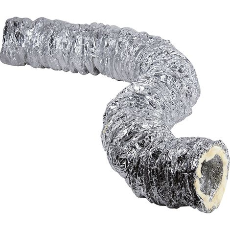 Conduit aluminium isolé - Ouate de polyester 25mm ø80 - Longeur 10m