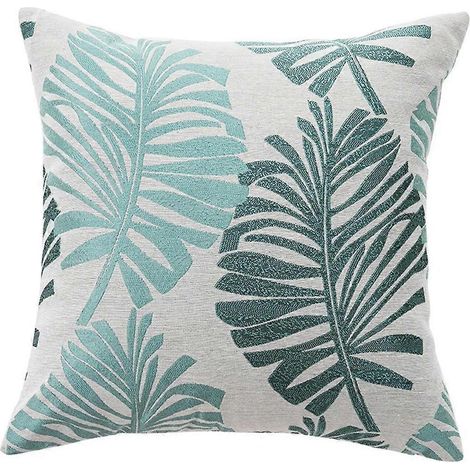 Taie d'oreiller à motif de feuilles et de plantes 45 x 45 cm, A-- (1/5)