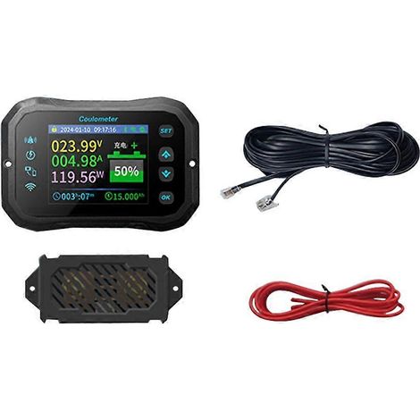 Compteur de coulomb WiFi - Voltmètre-ampèremètre pour batteries lithium et plomb-acide, indicateur et moniteur de capacité de batterie pour camping-car KM110F (1/5)