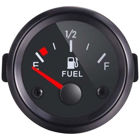 Jauge de Niveau de Carburant 52mm Universel 12V avec Indicateur E-1/2-F pour Voiture SUV Camion Bateau