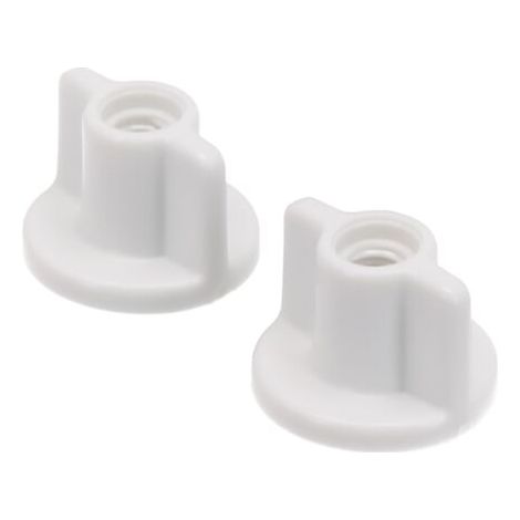 pour Ensemble de 2 vis de fixation arrière en plastique pour abattants de toilette, accessoires pour siège de toilette, fixation inférieure de remplacement pour couvercles de toilette, pour vis (1/4)