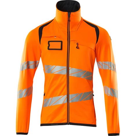 Mascot Fleecepullover mit Reißverschluss 19103 Gr. 2XL hi-vis orange/schwarzblau