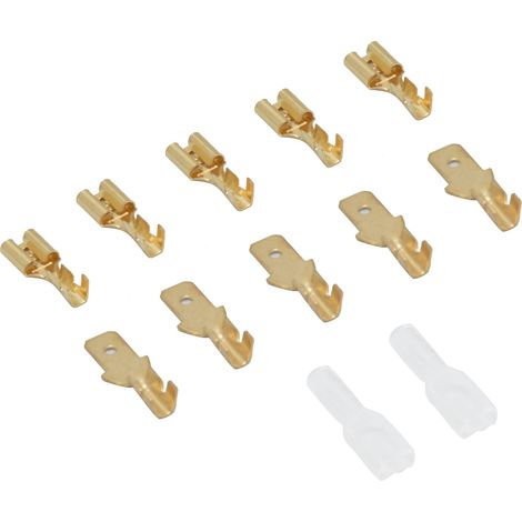 Connecteur à sertir mâle/femelle 4,8 mm avec manchons isolants électriques (accessoire) (1/5)