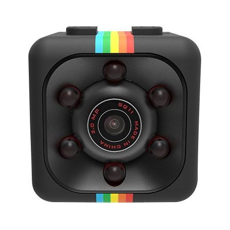 Mini Caméra de Surveillance Sans Fil 1080P, Vision Nocturne HD, Angle 160°, USB, Carte 32 Go, Noir (1/5)