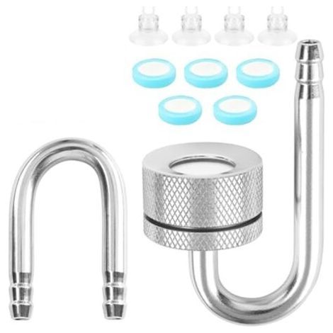 FENOPLASTICADiffuseur de CO2 pour aquarium, vaporisateur pour aquarium, diffuseur d'oxygène et de dioxyde de carbone avec ventouses et U-Pipe, diffuseur d'oxygène pour aquarium, diffuseur de CO2 pour (1/5)