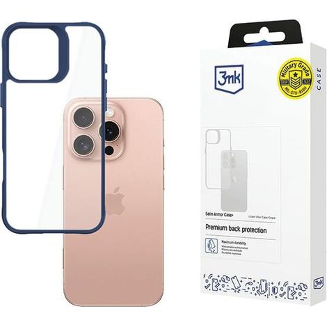 Apple iPhone 16 Pro - Coque 3mk Satin Armor + Bleu