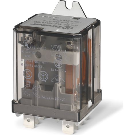 Relais de puissance 2RT 16A 24V DC Faston 250 AgSnO2 198330 FINDER 628290244000