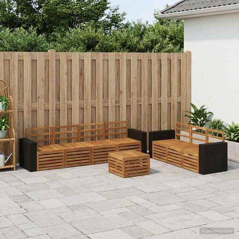 vidaXL Sofa Sets 8 pcs Solid Acacia Wood (1/5)