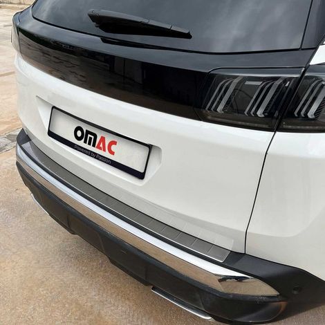 Protection seuil de pare-chocs arrière Peugeot 3008 2 2016-2025 – Acier inoxydable – Installation facile avec ruban adhésif double face – Omac