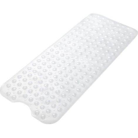 Tapis de Baignoire Antidérapant,Résistant à la moisissure,Très Long,Antibactérien,BPA Free,sans phtalate de Latex,Lavable en Machine,Idéal pour Les Enfants,39x16IN，Transparent (1/5)
