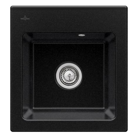 VILLEROY ET BOCH Subway 45 XS fregadero Cromo negro - con vaciador manual