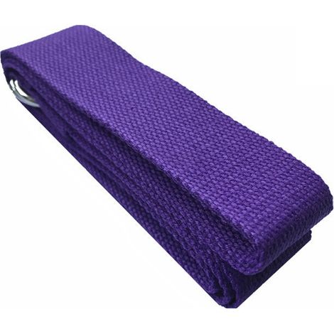 Sangle De Yoga - 250 Cm X 3,8 Cm - Boucles Métalliques En Forme De D - Pour Étirements, Rééducation Et Fitness - 1 Pièce (1/5)
