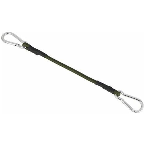 60cm Sun Sail Accessory Set – Elastic Tensioners – Black – Sun Protection – Mounting Hardware – Mounting Tool, Green (1/4)
