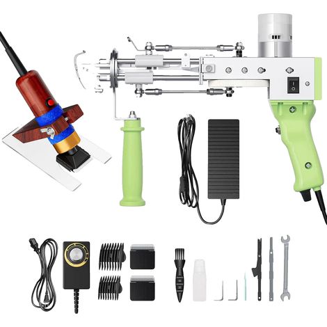 Pistola per tufting, altezza regolabile 4mm-21mm, velocità 5-40 aghi/secondo, motore 70W, rifinitore incluso, design ergonomico (1/5)