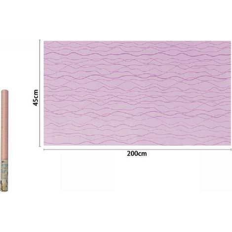 TRADE SHOP - Rotolo Pellicola Adesiva In Pvc Onde Rosa 45cm X 2mt Mobili Cassetti Casa 71225 -
