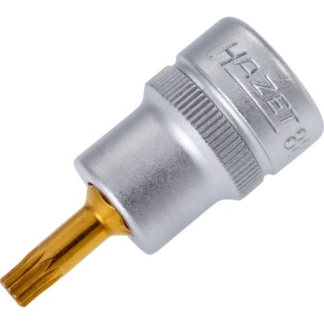 Douille mâle 8808-5 ∙ Carré creux 10 mm (3/8 pouce) ∙ Profil denture multiple intérieur XZN ∙ 40 mm HAZET (1/2)