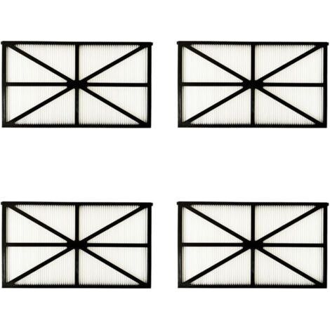Lot de 4 Panneaux Filtres pour Robot Tiger Shark RCX70101PAK2 Noir (1/3)
