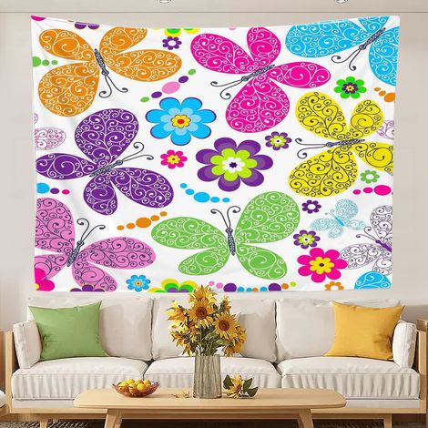 Tapisserie universitaire amusante, nappes esthétiques pour chambre de femme ou d'adolescente 100x75cm (1/5)