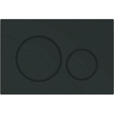 Convient pour panneau de commande de toilettes DUOFIX Sigma 20 - Noir Mat (115.882.16.1) (1/2)