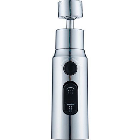 Buse de Robinet Universelle Extensible, Connexion Rapide, Réglable pour Lavabo et Salle de Bain, Argenté (1/5)