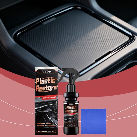 Car plastic refurbishing agent for restoring shine to car interiors and exteriors – easy to use. Refurbishing agent – 120ml1, towel1 -- BIEMMEDUE (1/5)