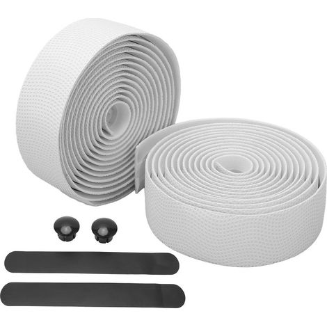 Ruban antidérapant en cuir PU, grain ondulé, absorbant la transpiration, guidon de vélo pour cyclisme, blanc (1/5)
