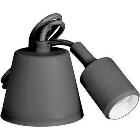 Lampada a sospensione in silicone e27 60w Colore Nero EDM (1/4)