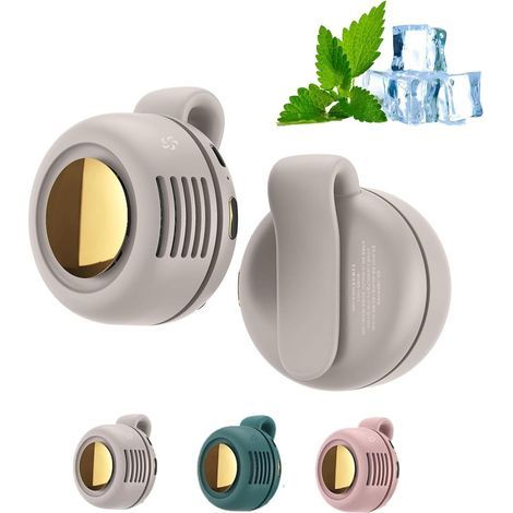 Petit ventilateur à pince, mini ventilateur portable silencieux sans pales, 3 vitesses, à fixer sur un pull, mini ventilateur tourbillon pour ceinture (blanc)-AquaForge (1/5)