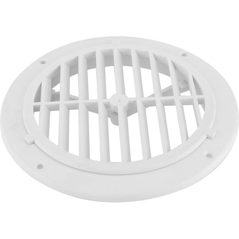 Sortie d'air marine 164mm/6,5in, bouche de ventilation ronde blanche orientable pour bateaux, yachts, camping-cars et salles de bain. (1/5)