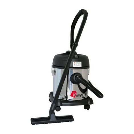 Aspiradora Kasart de acero inoxidable de 1200 W y 20 L para liquidos y solidos, multifuncion, con accesorios