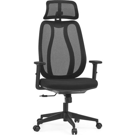 Bürostuhl / Drehstuhl Filaro Netz / Stoff schwarz hjh OFFICE (1/5)