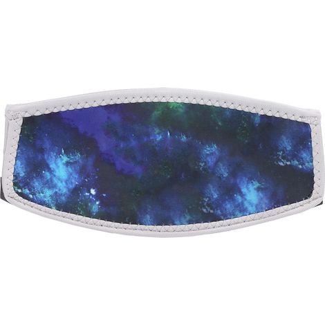 Protection faciale de plongée, sangles, couvre-masque de plongée avec tuba, lunettes, protection capillaire en néoprène, motif camouflage ciel étoilé (1/5)
