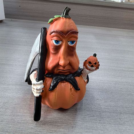 Pumpkin - Resine - Décoration Intérieure Halloween - Sculpture Ornementale Salle De Séjour - Lot De 1 (1/4)