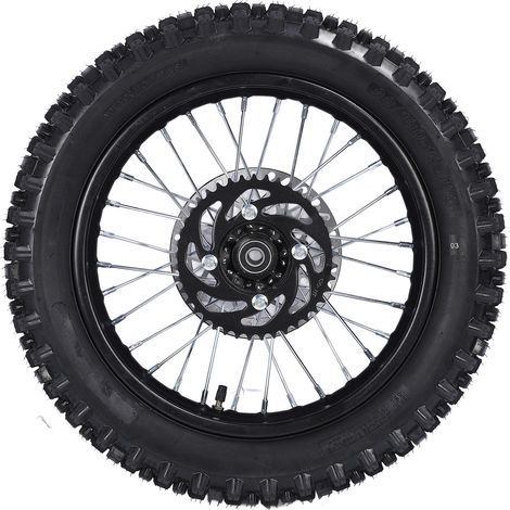 Roue complète 14in avec rotor et pignon 90/100-14 axe 15mm adhérence renforcée pour Tao Kayo TSD 110 TD 125 (1/5)