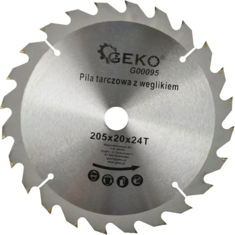 Kreissägeblatt geko circular saw blade 205x20mm 24 Zähne Hartmetall