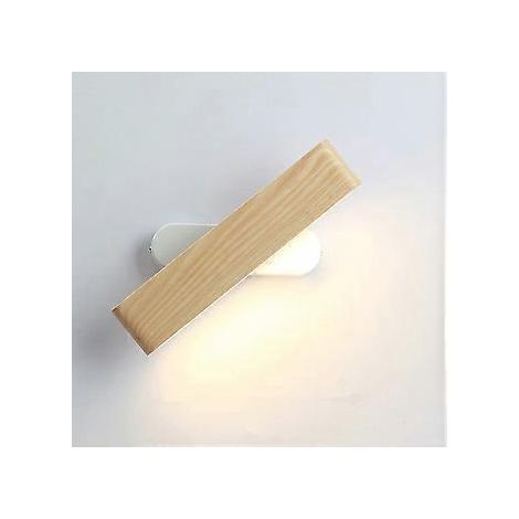 LED-Wandleuchte, 360° drehbare Holz-Wandleuchte für den Innenbereich, warmweißes Licht, geeignet für Wohnzimmer, Schlafzimmer, Treppenhaus und Flur.