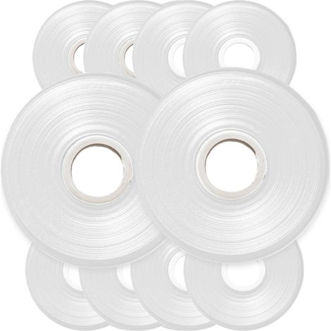 Lot de 10 rouleaux de ruban adhésif blanc pour agrafeuse Heckermann HM-8105