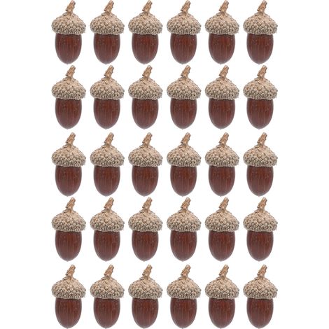 30PCS Xmas Acorn Ornament Multifunctional Artificial Acorns Decoration for Handcraft Wedding (1/5)