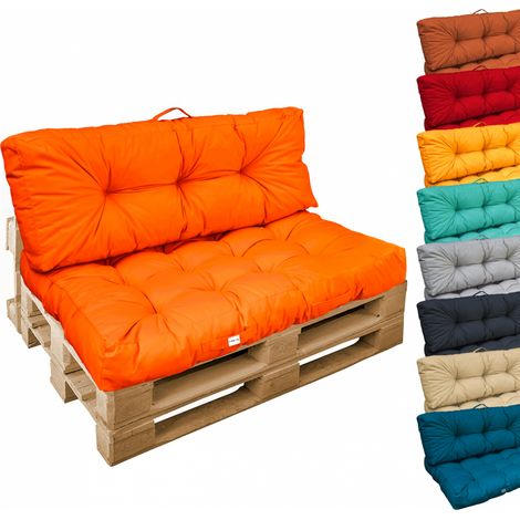 Linxor – Kit de coussins capitonnés pour palette – Tissu oxford 100% polyester – Épaisseur 20 cm – Résistant aux tâches et à l'eau