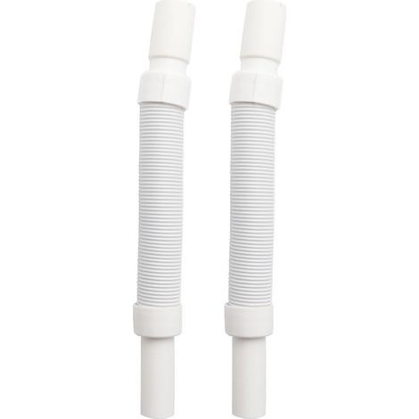Lot de 2 tuyaux d'évacuation flexibles et rétractables pour lavabo de salle de bain (1/4)