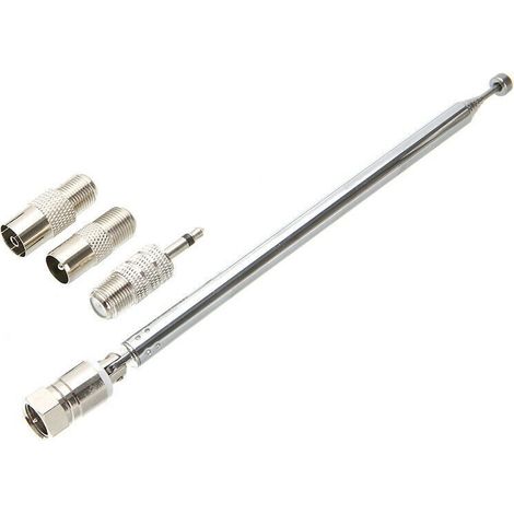 BEBUSINGOTO Antena de radio FM Antena FM telescópica Conector F 75 Ohm (1/5)
