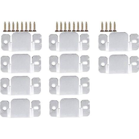 Support de fixation argenté pour canapé, meuble métallique emboîtable, lot de 30 (1/5)
